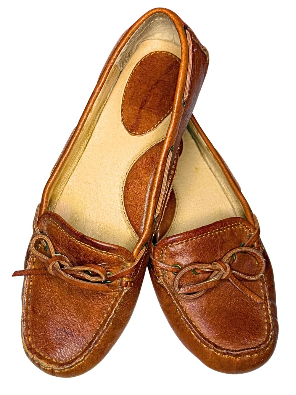 Frye Leather Reagan Campus Driver Moccasin Loafers Brown Women’s Size 7